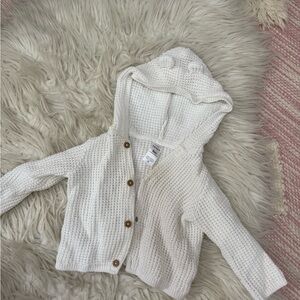 Carter's White Knit Hooded Jacket for Kids